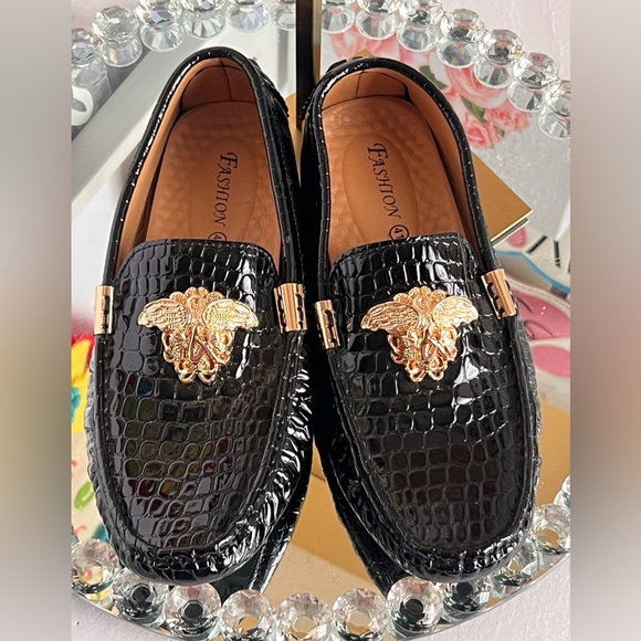 Men Oxford Shoes Crocodile Pattern Prints Classic Style Loafers men’s size  10,5 main image 2